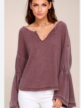 Free People Thermal Blouse